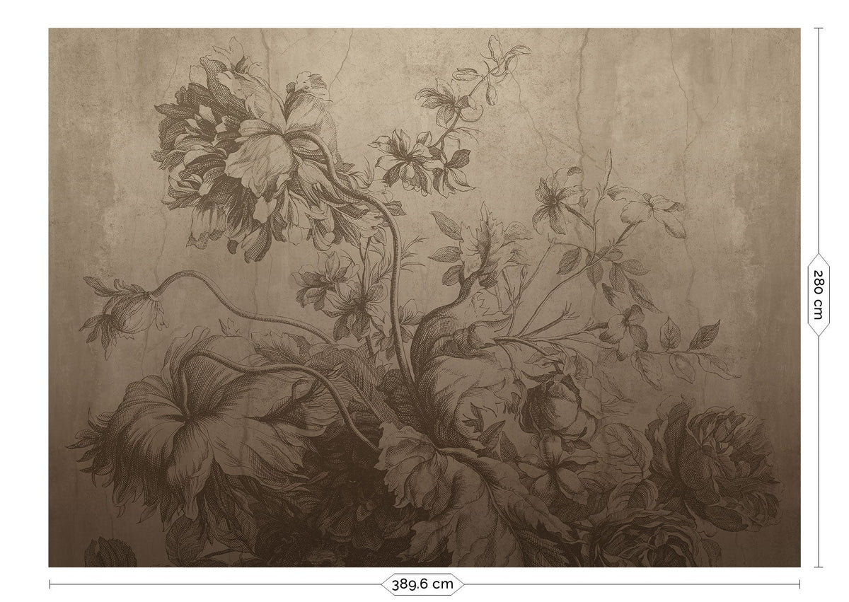 KEK Amsterdam Gradient Flowers Beige 389,6 × 280 cm – FU-029