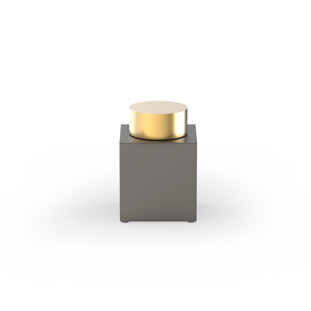 Decor Walther DW 3655 N Dose mit Deckel – Dark Metal Matt / Gold matt 24 Karat – Art. 0861067