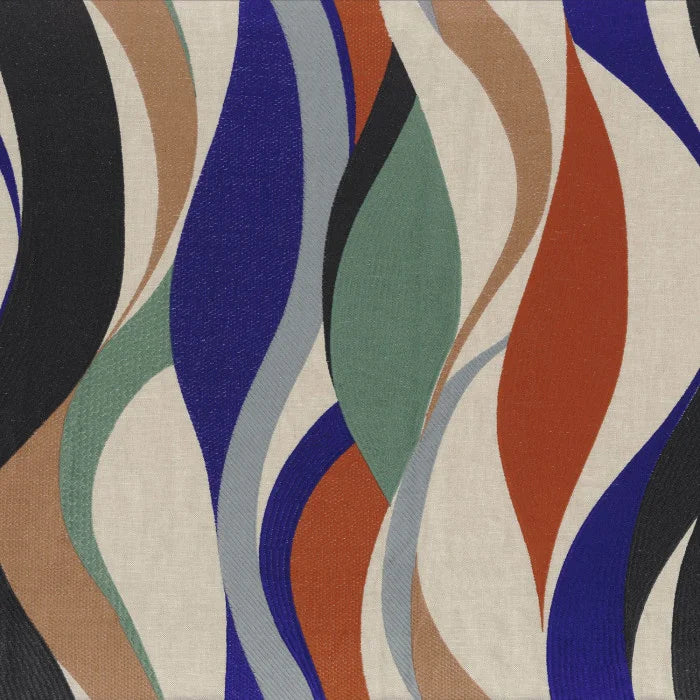Casamance Ritournelle – Indigo / Orange Brulee – 48260348