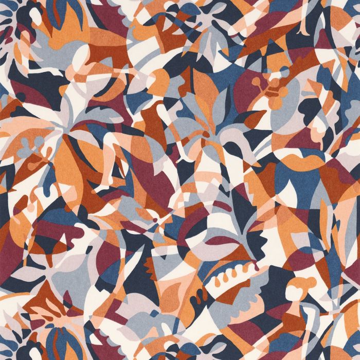 Casamance Plongeon Tapete Marine / Terracotta – 75881018