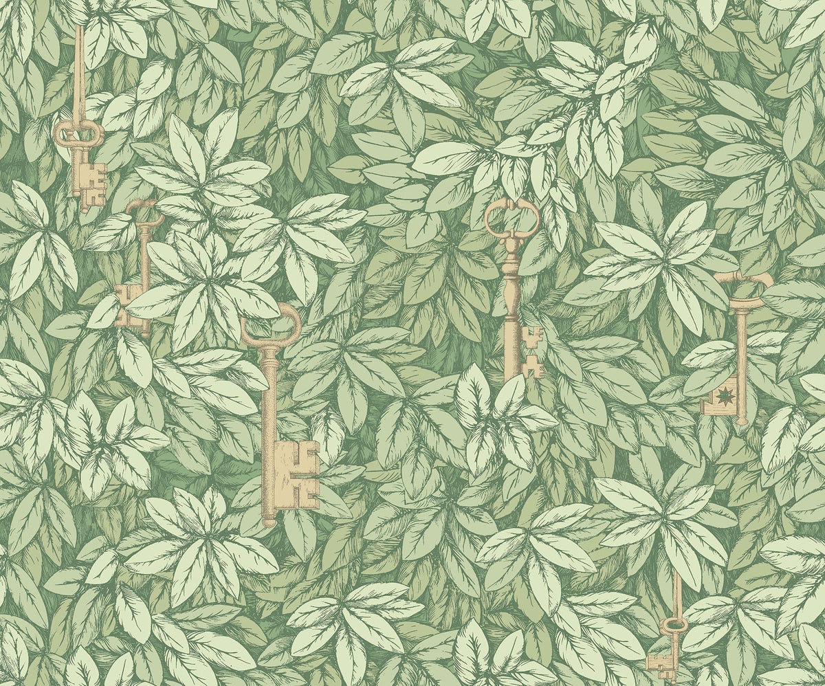 Cole & Son Chiavi Segrete Tapete in Olive