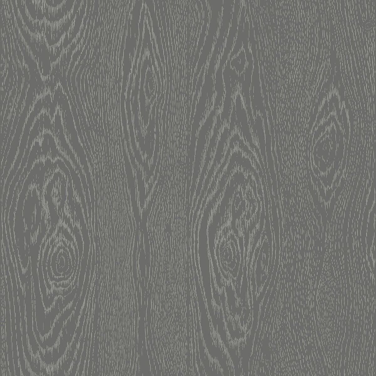 Cole & Son Wood Grain Metallic Silver on Charcoal 107/10046 – Muster