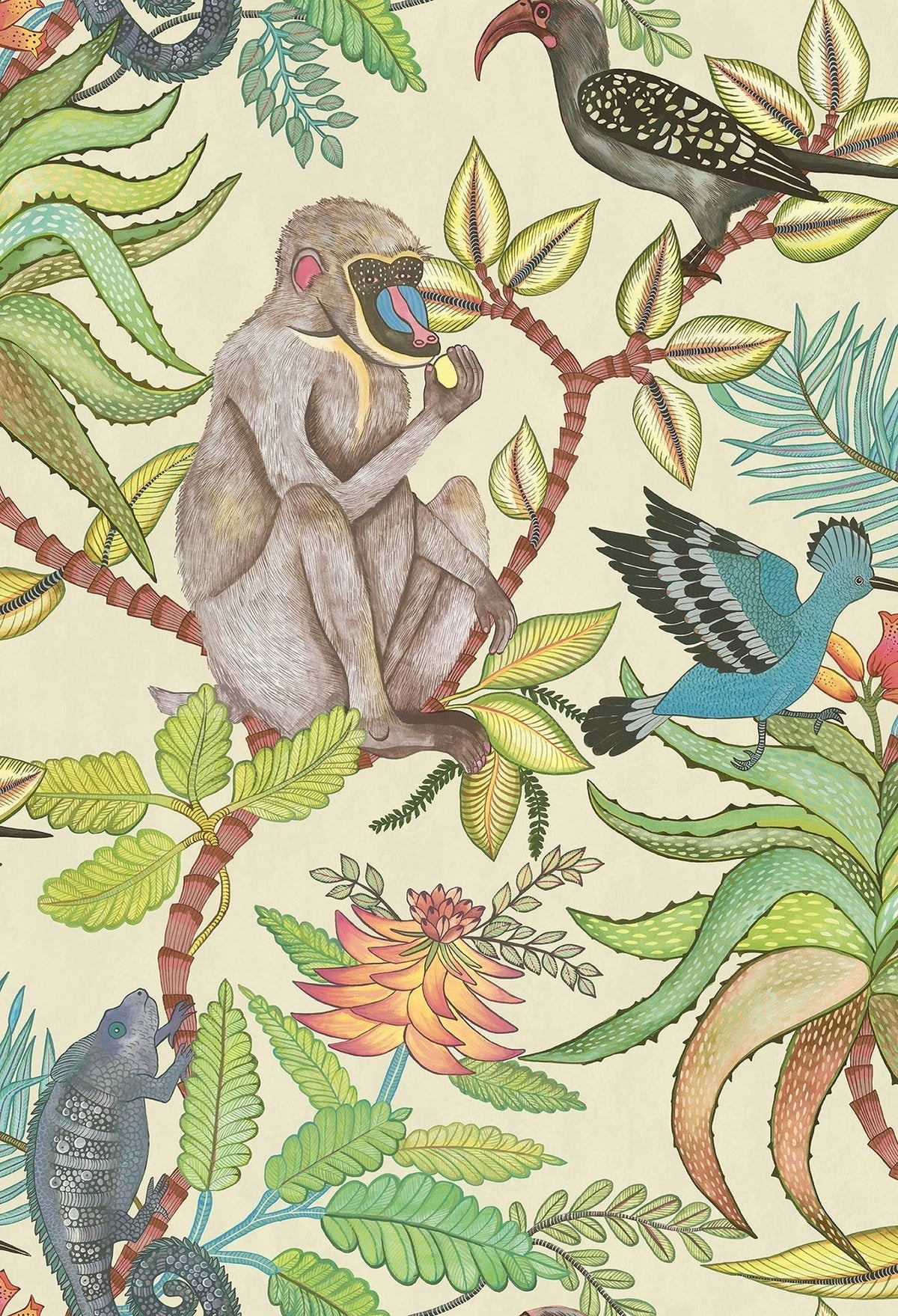 Cole & Son Savuti Bright Multi on Cream 109/1007 – Muster