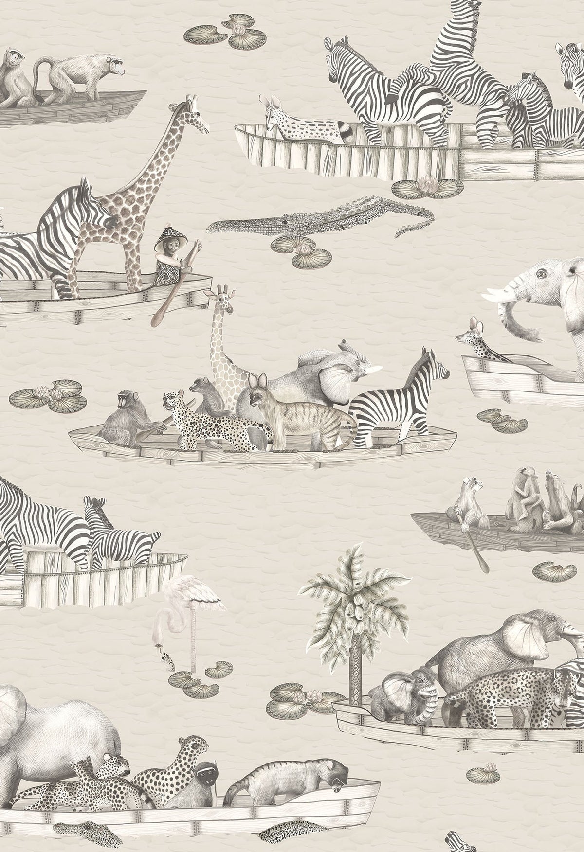 Cole & Son Zambezi – Soot on Stone (109/14062), Musteransicht
