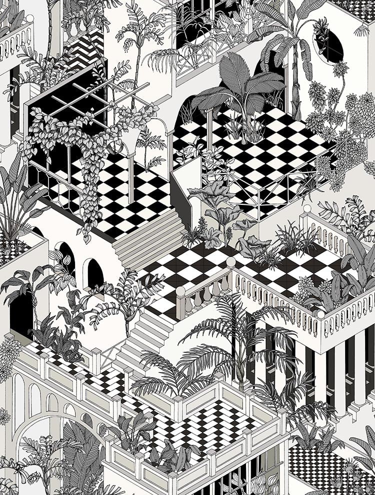 Cole & Son Miami Soot & Snow 112/6024 – Muster