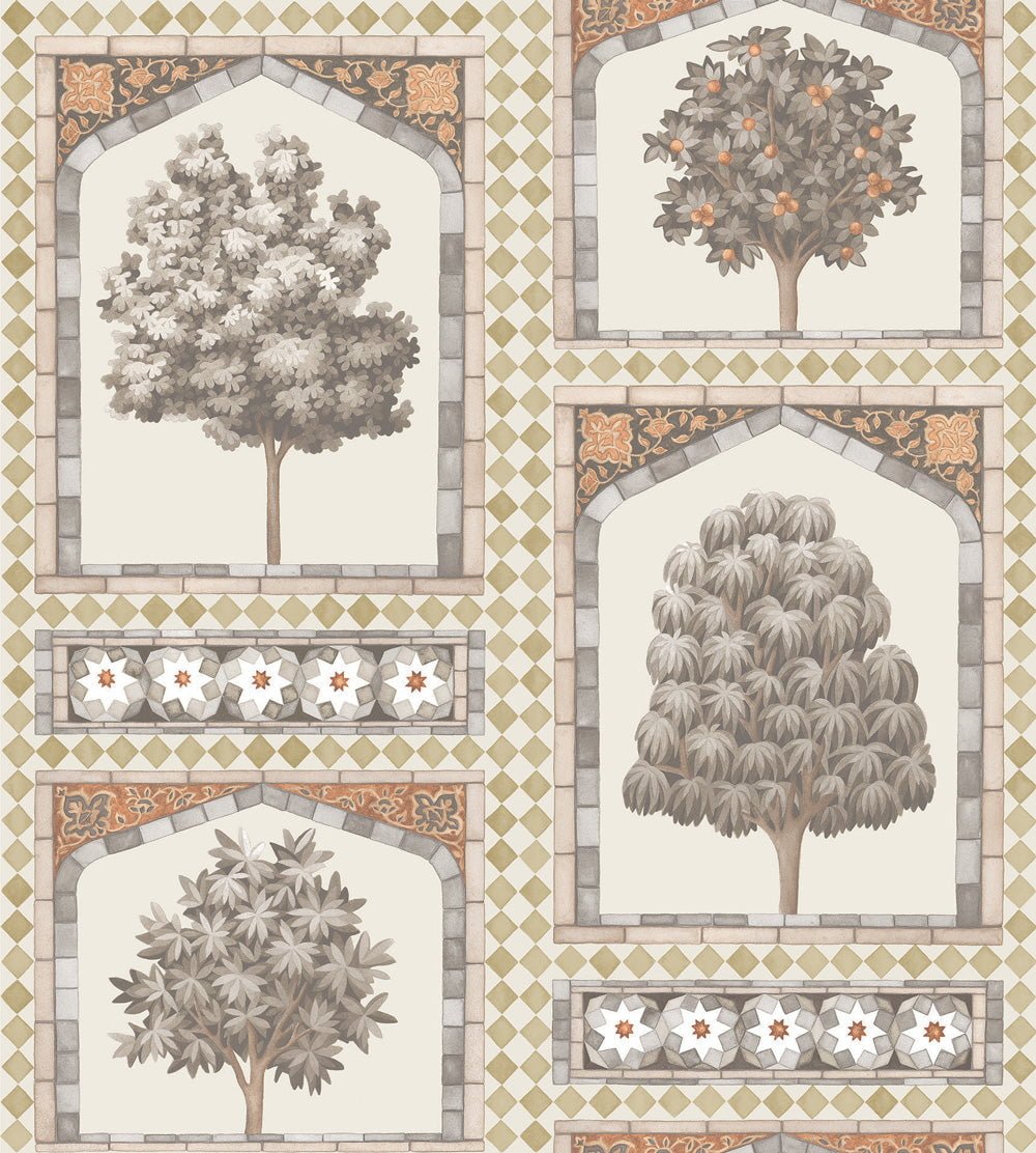 Cole & Son Sultan's Palace Metallic Gold & Spice 113/10031 – Muster