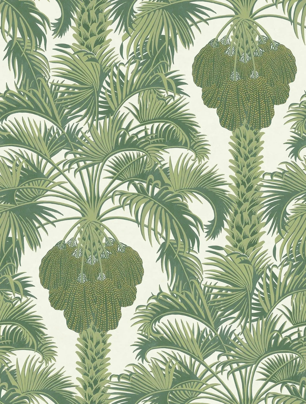 Cole & Son Hollywood Palm Forest Green on Cream 113/1004 – Muster