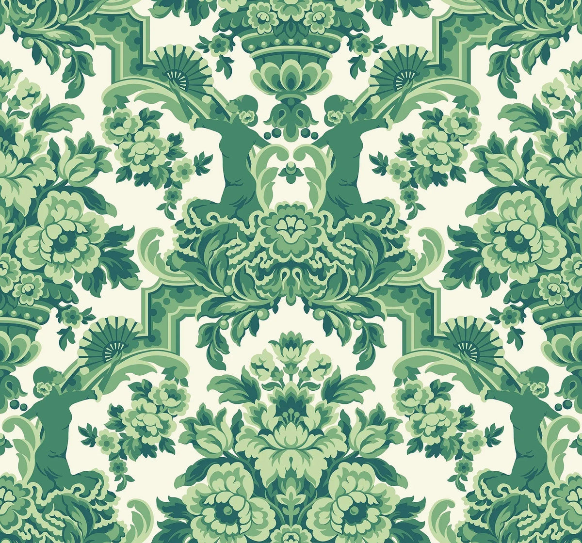 Cole & Son Lola Forest Green on White 117/13040 – Muster