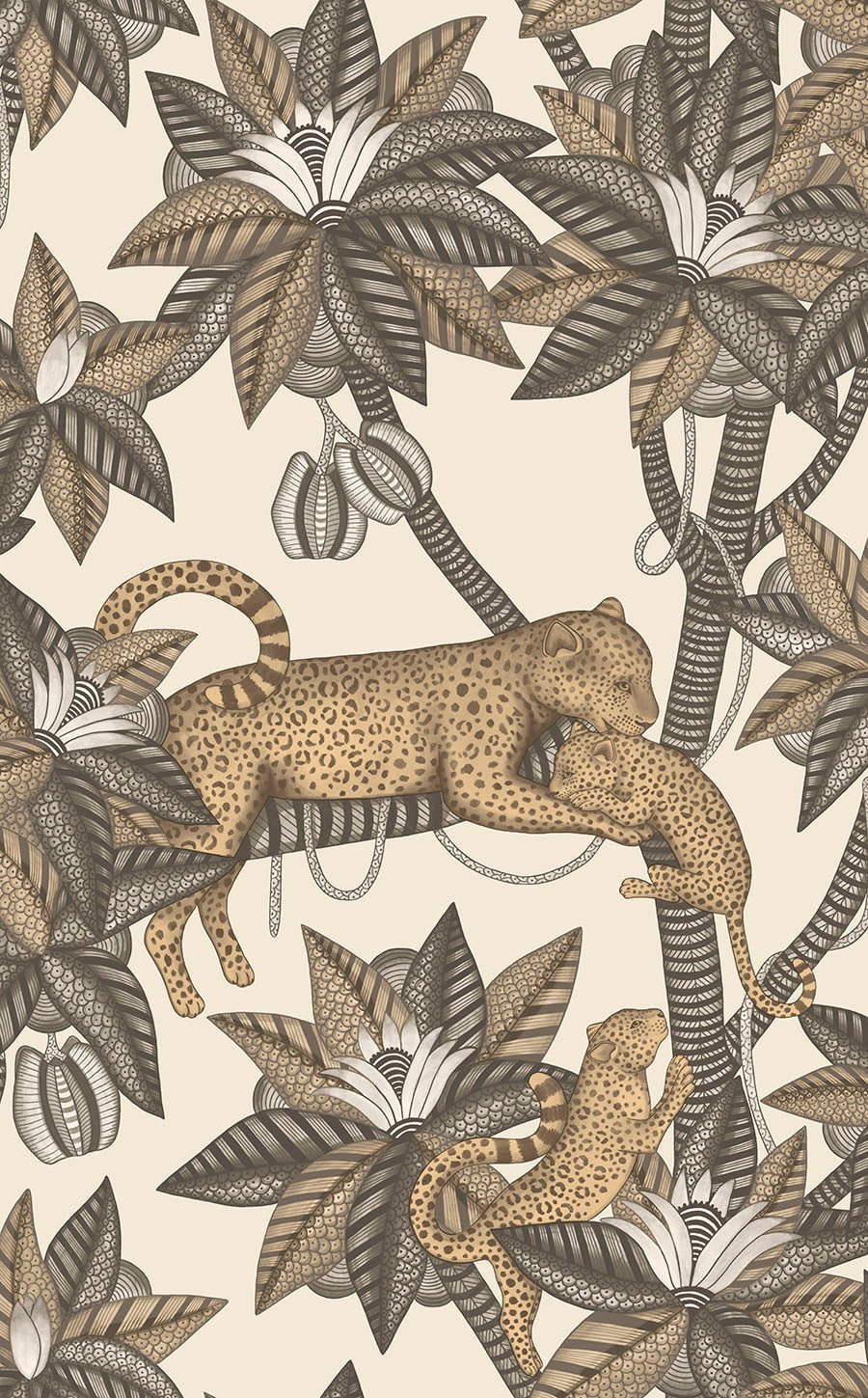 Cole & Son Satara Soot & Metallic Gold on Linen 119/3013 – Muster