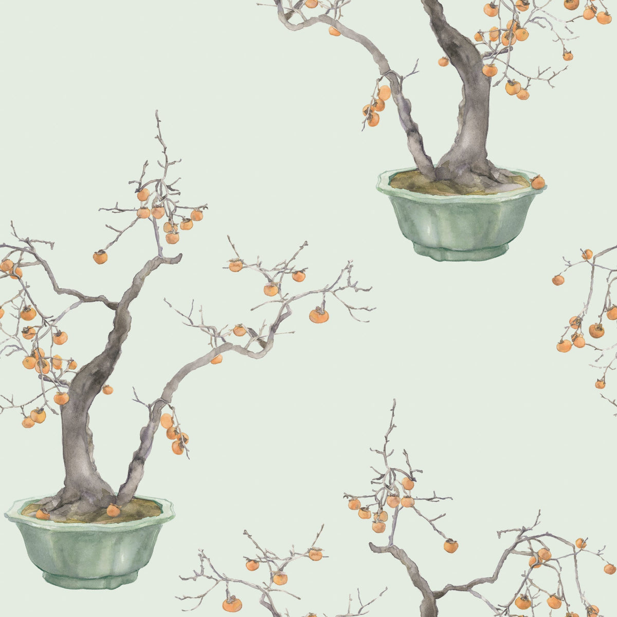 Cole & Son Kaki Persimmon Jade Green & Marigold 126/2006 – Muster