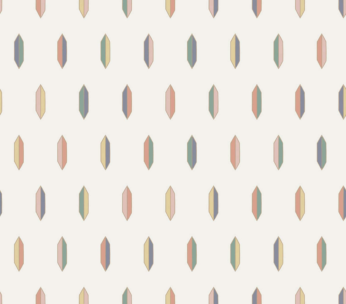 Cole & Son Inlay Soft Multi & Gold on Cream, Tapete 131/2002