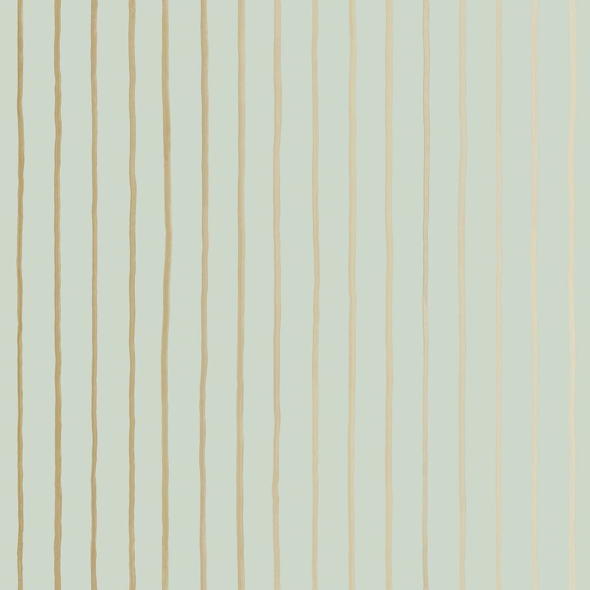 Cole & Son College Stripe Tapete – Soft Olive & Metallic Gilver (110/7036), Musteransicht