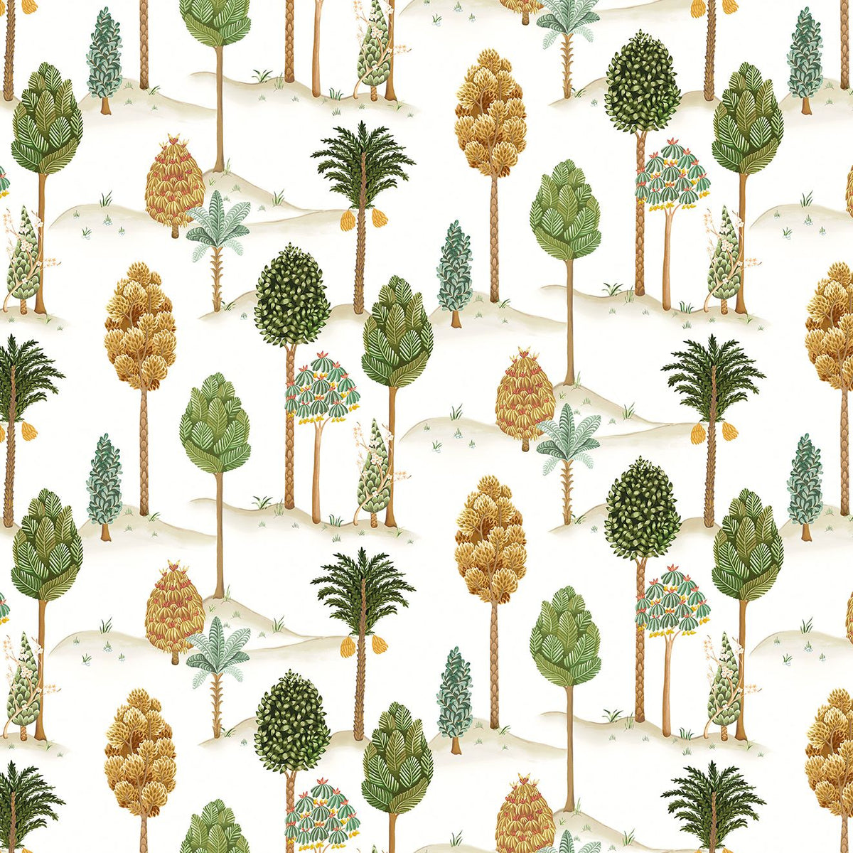 Osborne & Little Foresta – Stoff – F7892-01 – Olive / Gold