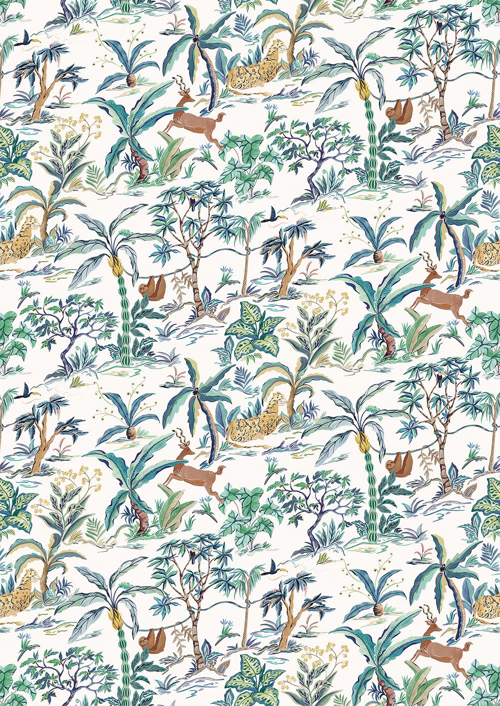 Osborne & Little Salento – Stoff – F8024-03 – Petrol / Teal