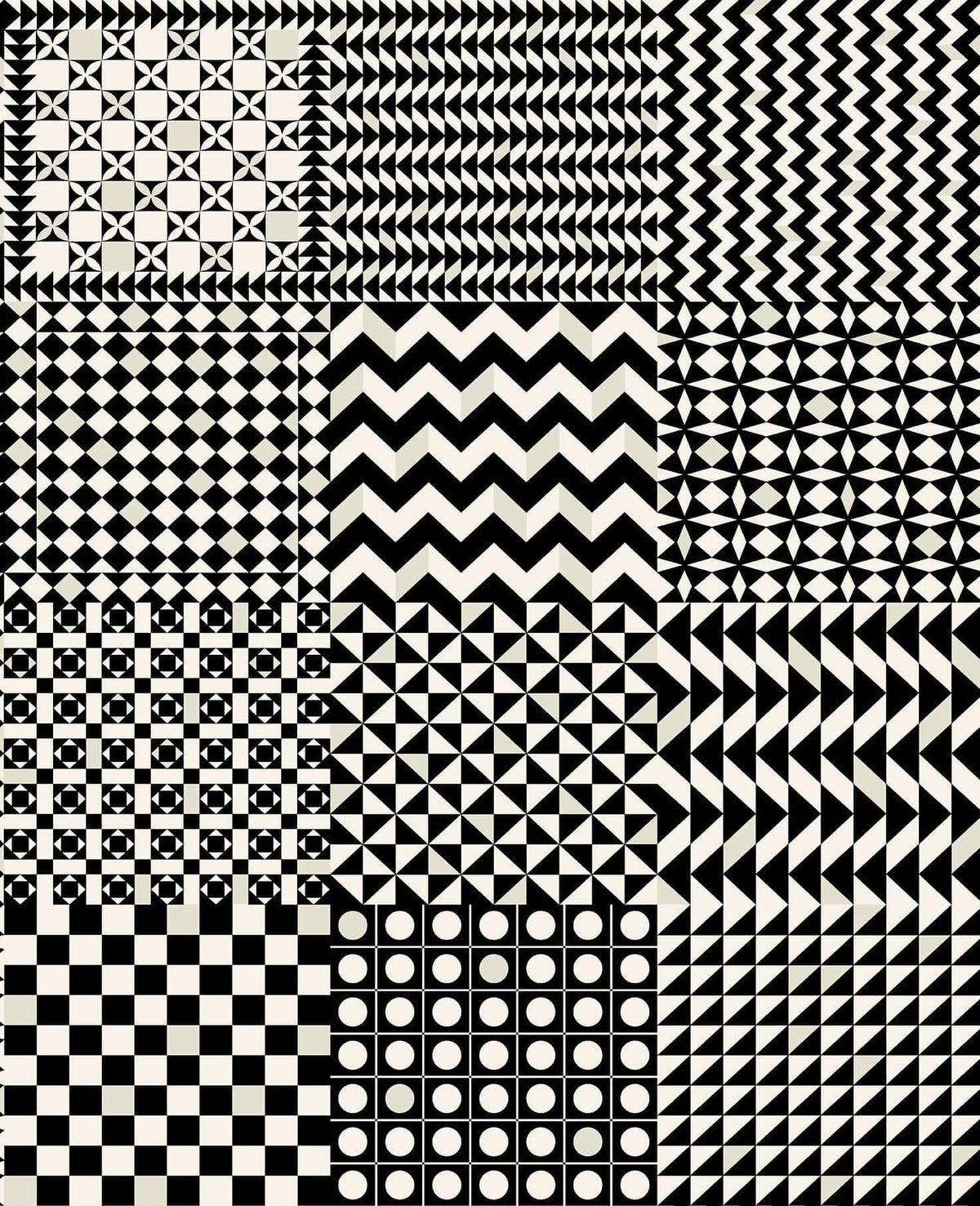 Cole & Son Fornasetti Geometrico Black & White – Tapetenmuster