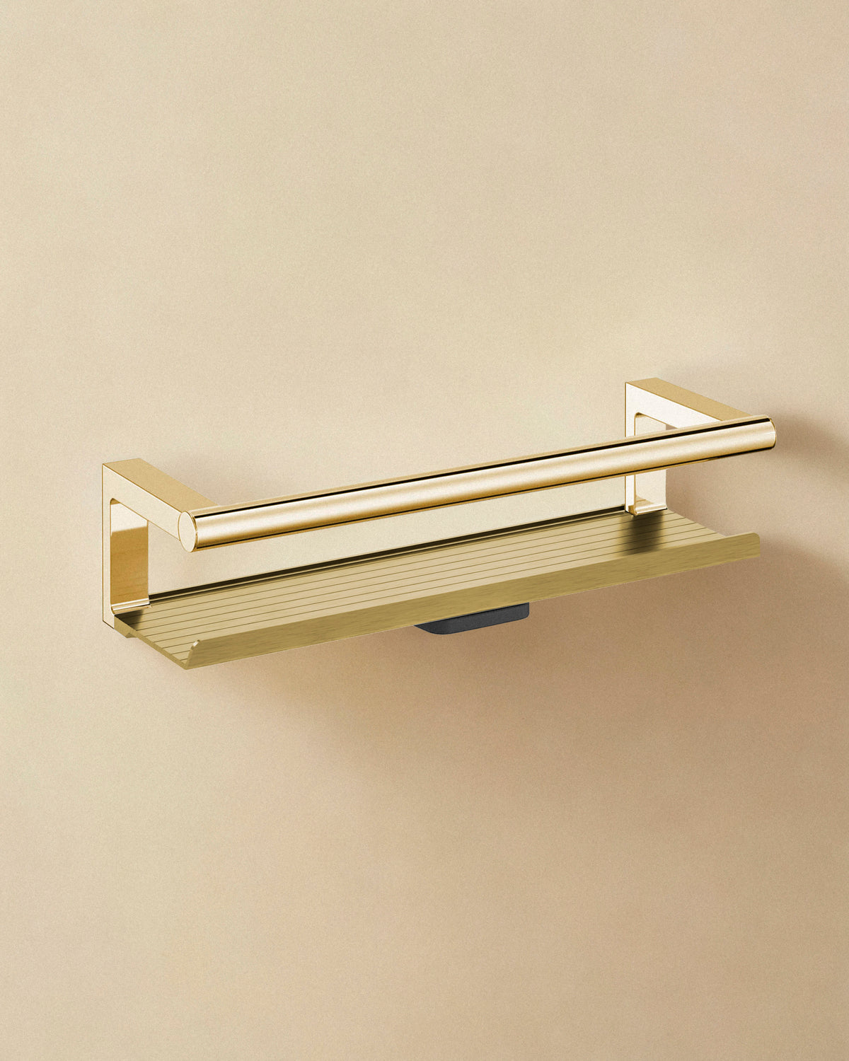 Cosmic Architect S+ Seifenkorb mit Glasabzieher – Gold glänzend PVD
