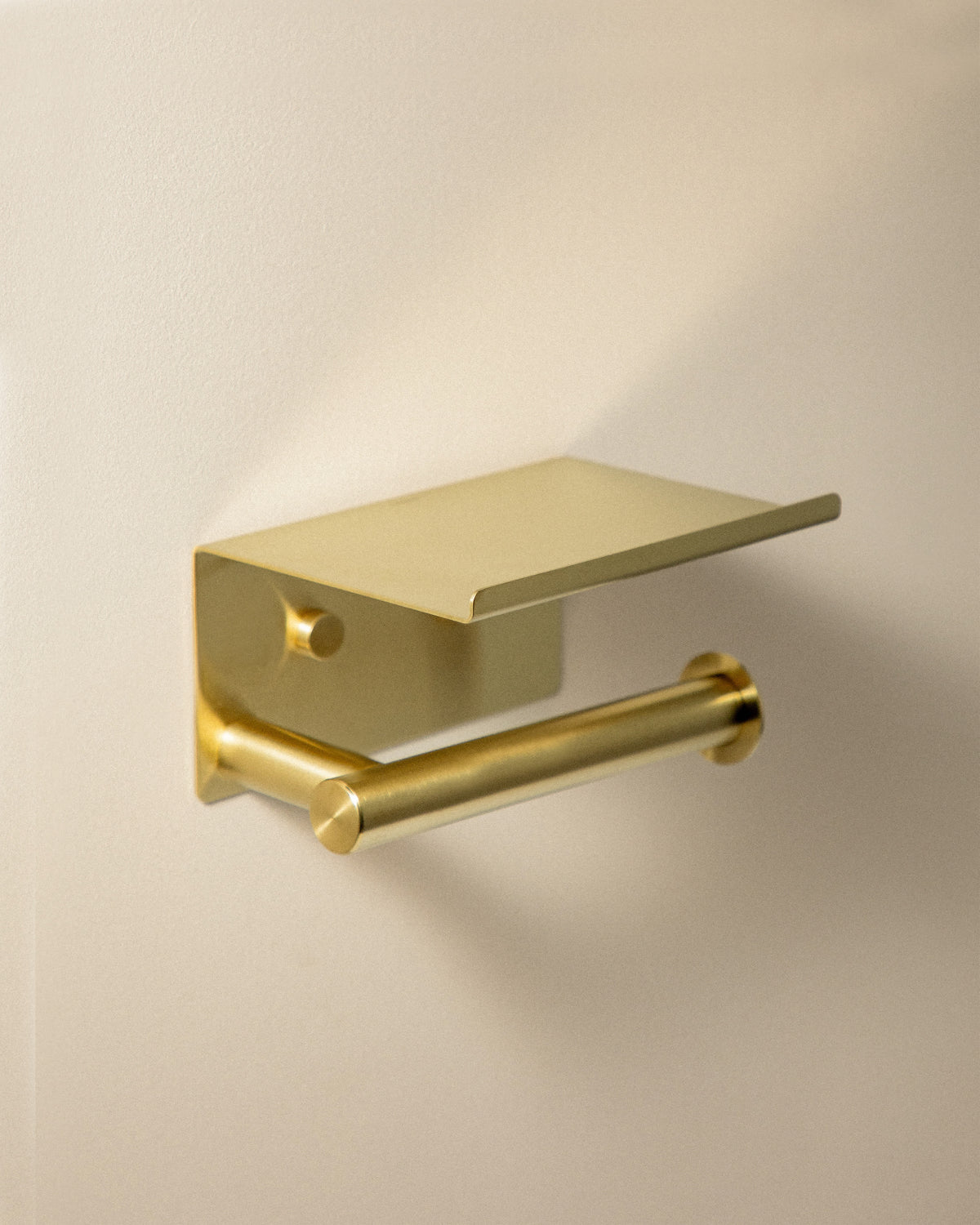Cosmic Architect S+ Rollenhalter mit Deckel – Gebürstetes Gold PVD