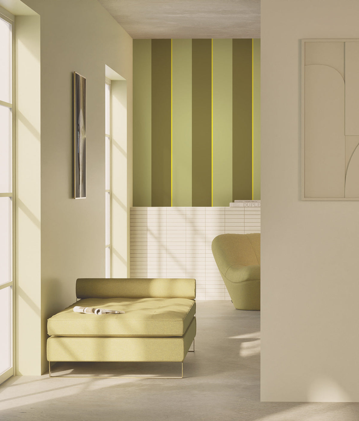 KEK Amsterdam Bold Stripes FU-007 Streifentapete im Interieur