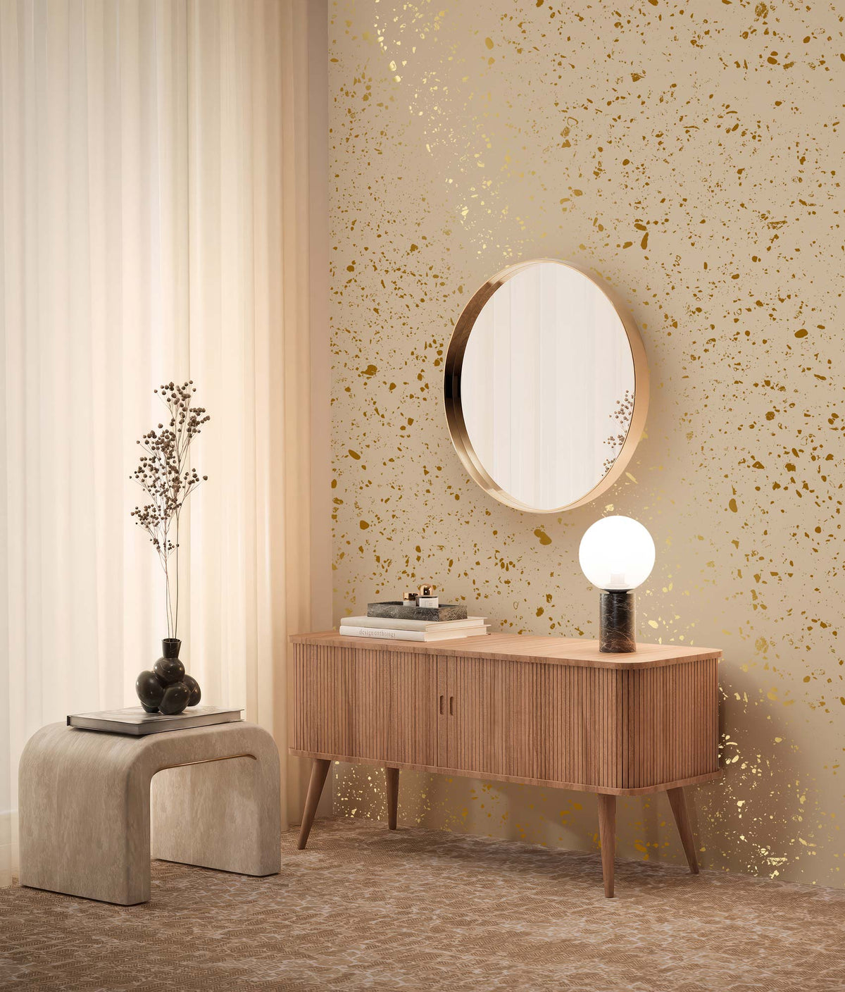 KEK Amsterdam Terrazzo Gold Sand – Wohnambiente
