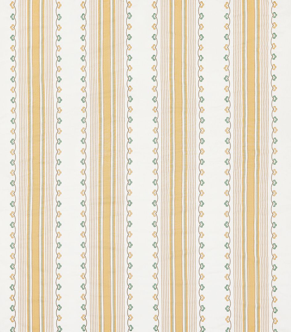 Nina Campbell Mabel Stripe – Stoff – NCF4552-03 – Yellow / Sage