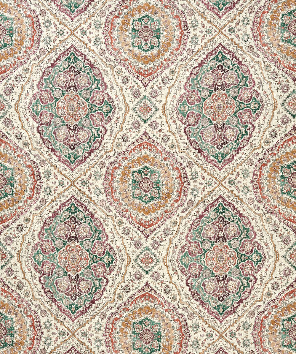 Nina Campbell Karabali – Stoff – NCF4562-03 – Jade / Amethyst / Amber