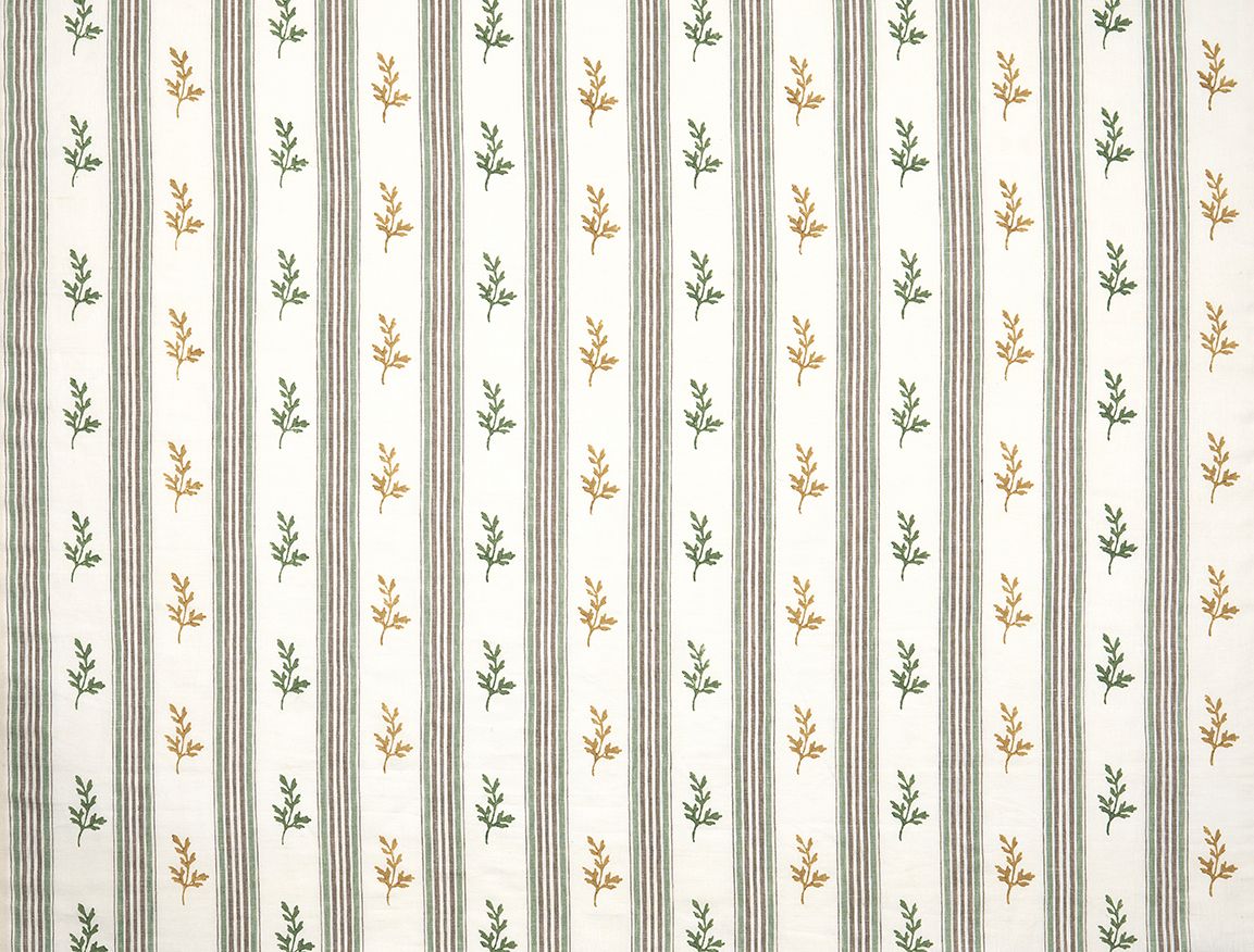Nina Campbell Anduze – Stoff – NCF4586-02 – Green / Ochre / Chocolate