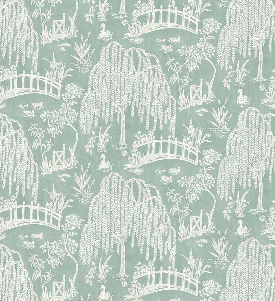 Nina Campbell Les Saules – Stoff – NCF4587-03 – Aqua