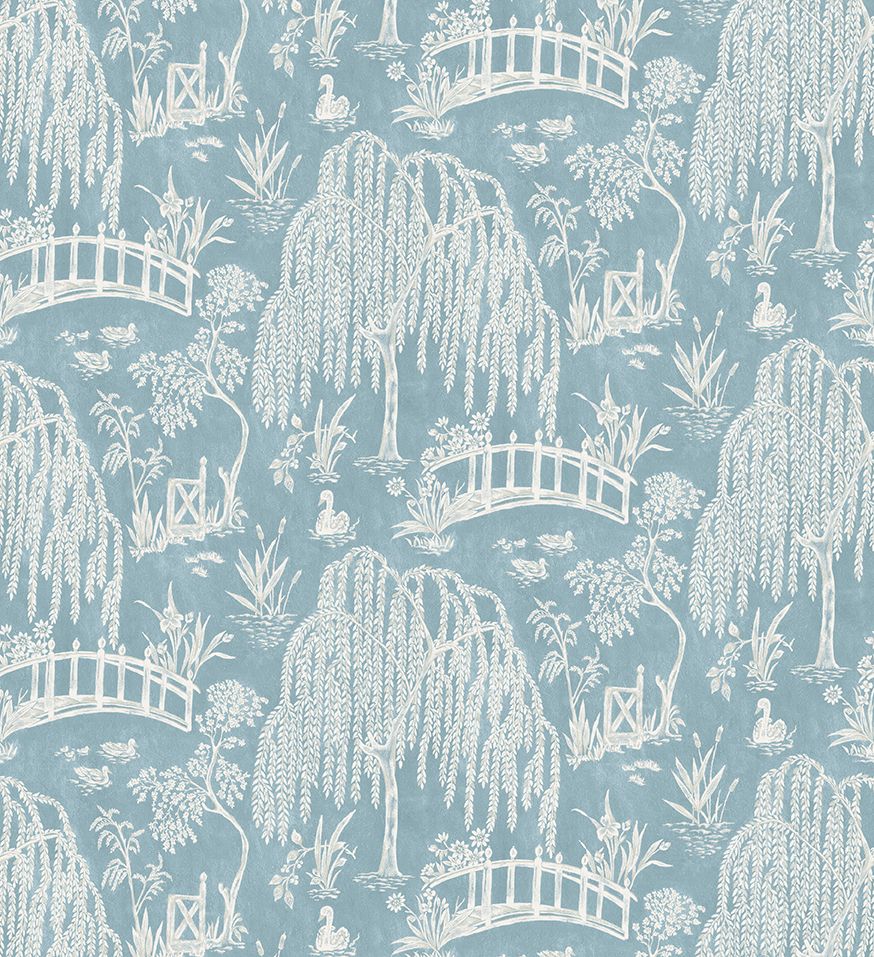 Nina Campbell Les Saules – Stoff – NCF4587-04 – Blue