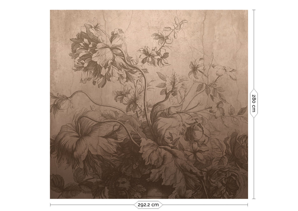 KEK Amsterdam Gradient Flowers Nude Tapete-Tapete-KEK Amsterdam-292,2 × 280 cm (6 Bahnen)-TOJU Interior