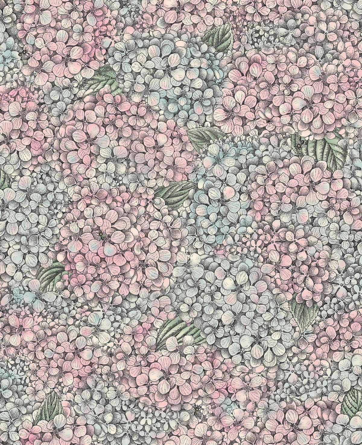 Cole & Son Fornasetti Ortensia Pink & Blue – Tapetenmuster