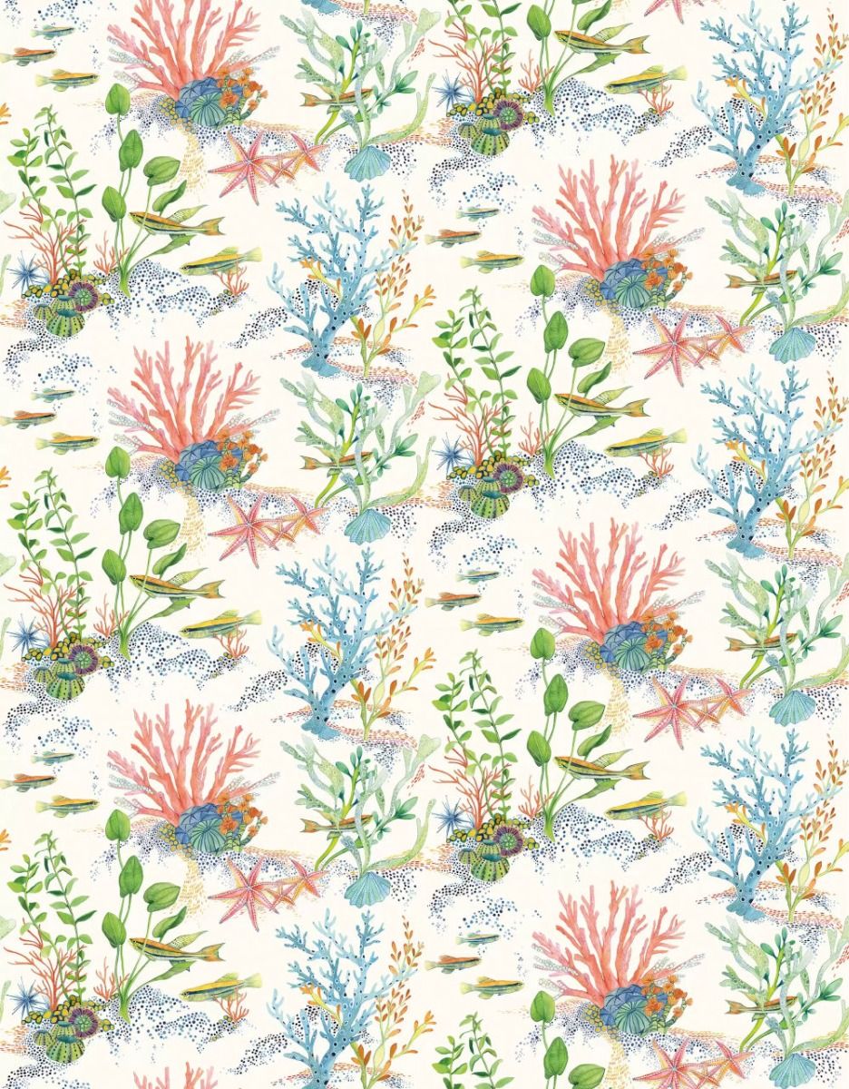 OSBORNE & LITTLE Stoff Coralline – BEACH HOUSE – F7663-01 – TOJU Interior