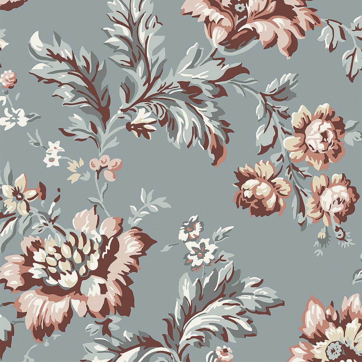 Sandberg Kajsa Sky Blue 649-26 – Tapetenmuster