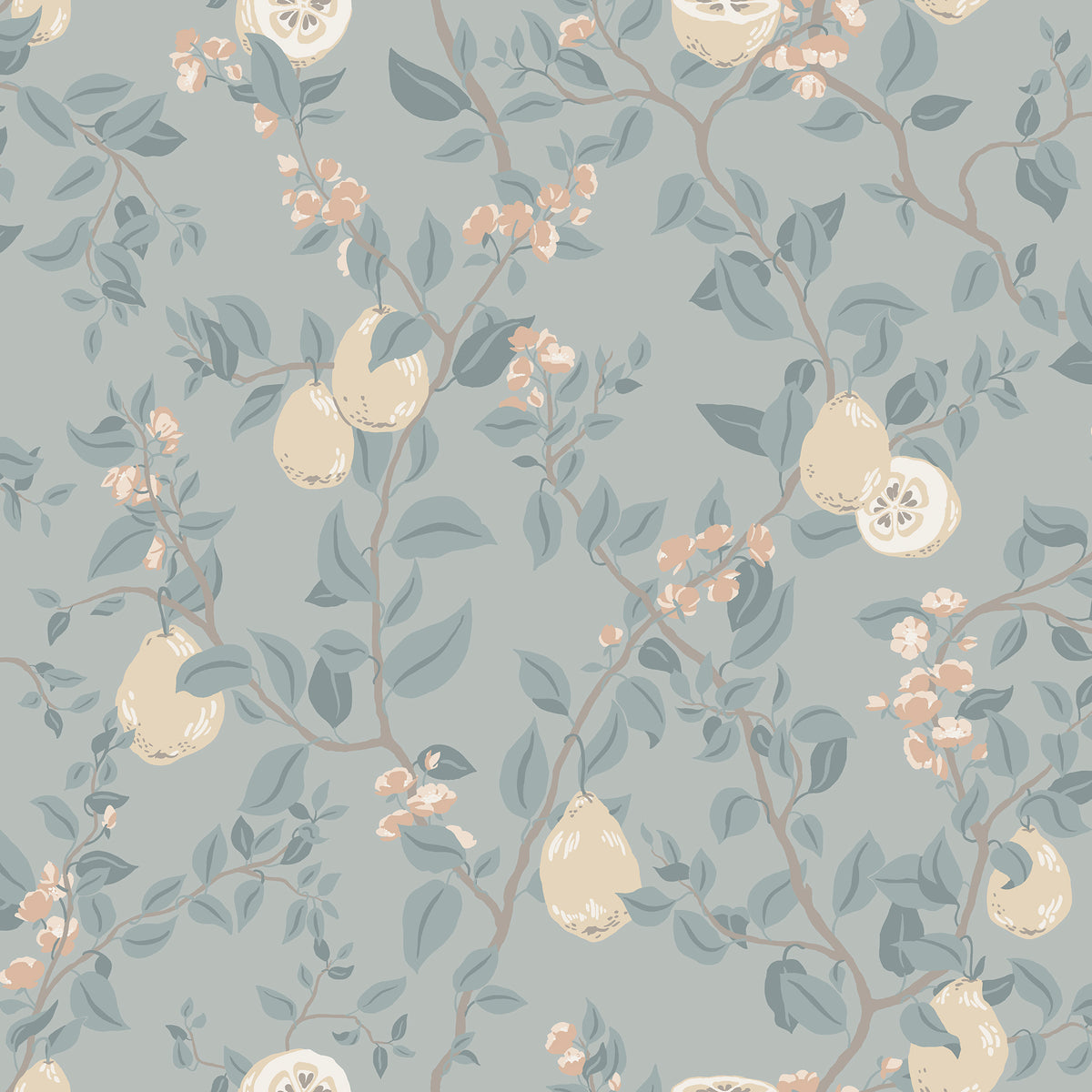 Sandberg Kvitten Soft Blue S10168 – Tapetenmuster