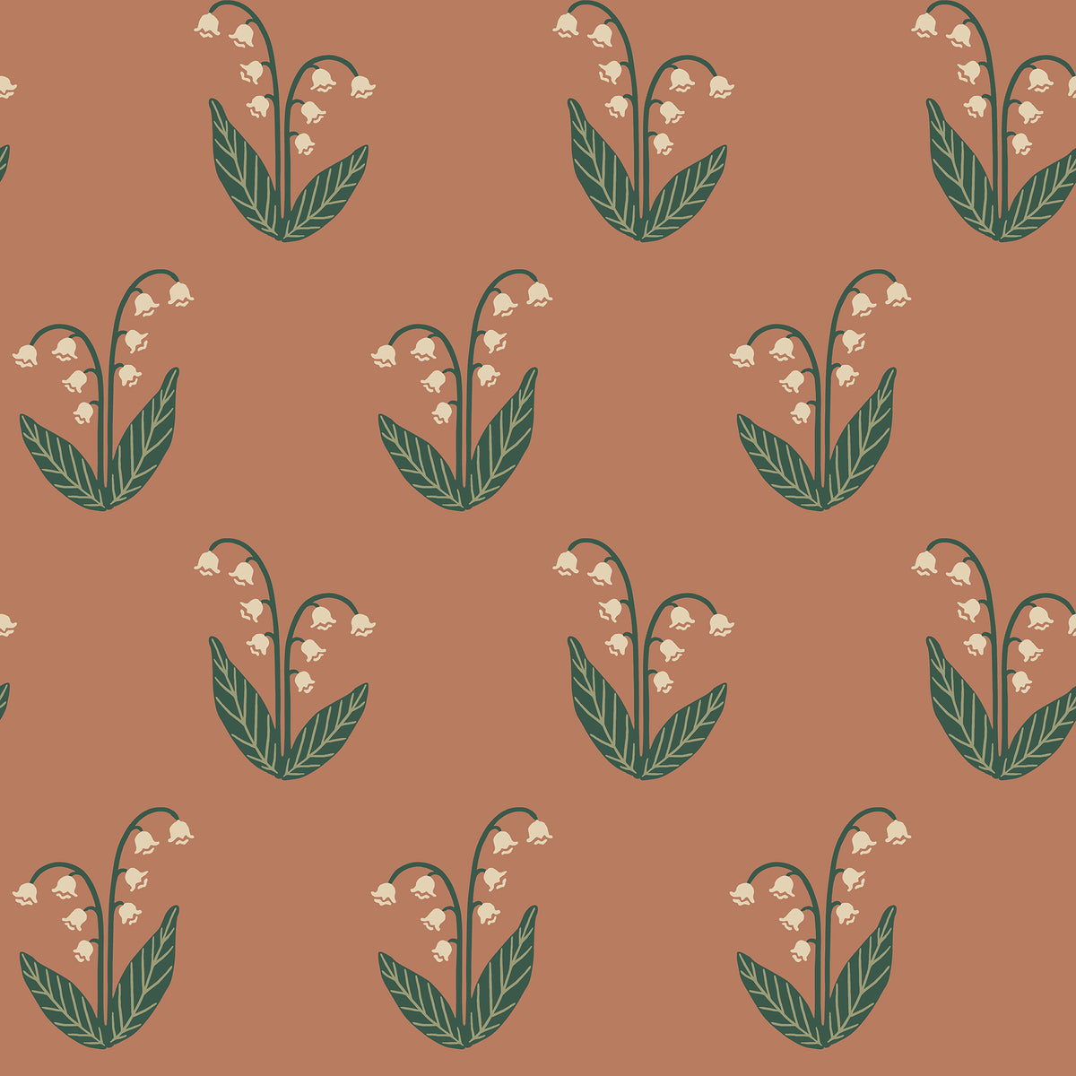 Sandberg Lilly Terracotta S10636 – Tapetenmuster