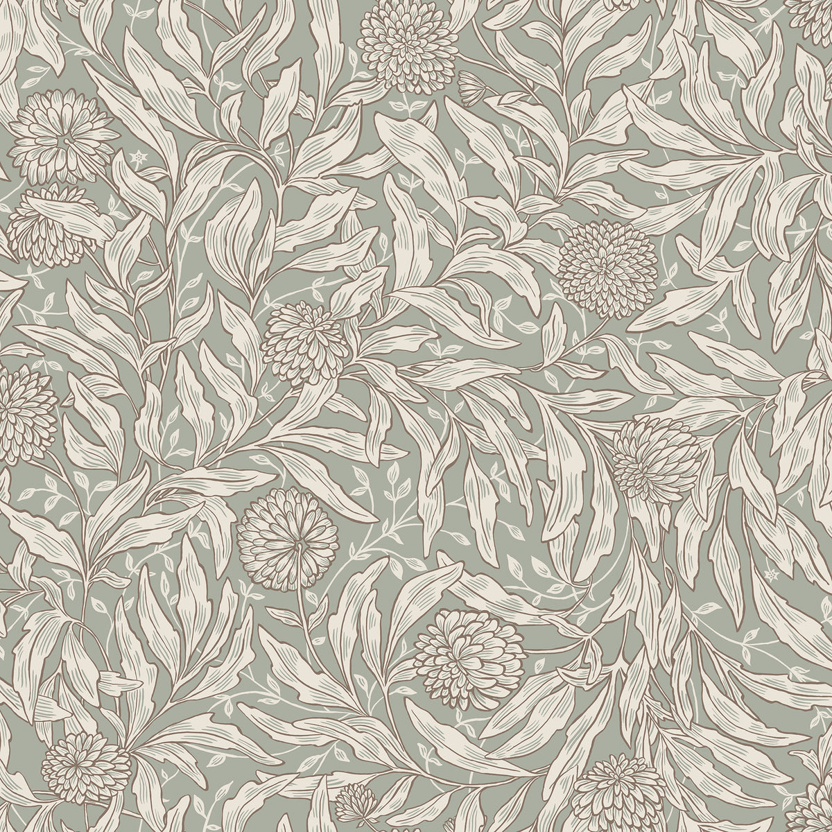 Sandberg Olof Sage Green S10204 – Tapetenmuster