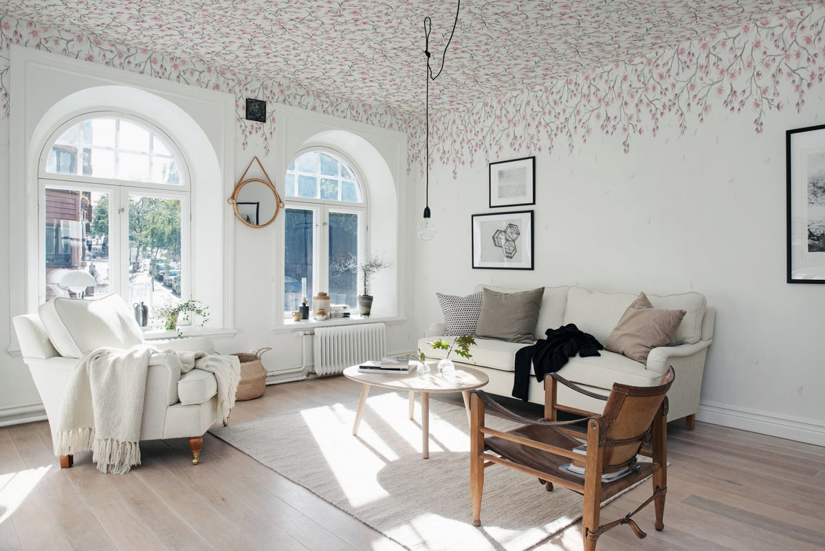 Sandberg Sakura Mural Pink 627-03 – Raumansicht
