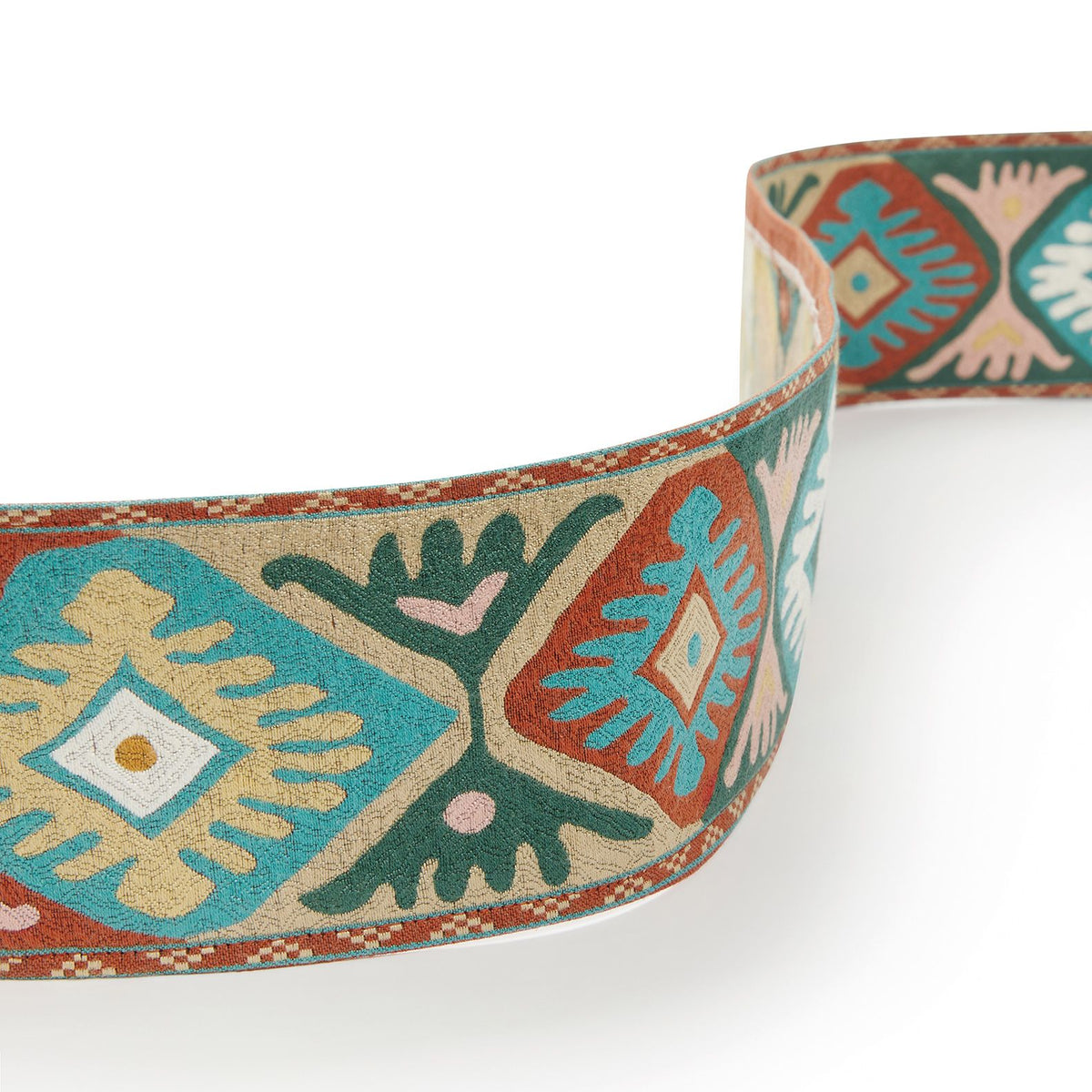 Osborne & Little Sevara Braid – Stoff – T813-04 – Teal / Terracotta