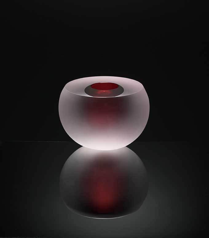Anna Torfs - Double Bubble Solo Tisch accessoire - Schale-Tisch Accessoires-Anna Torfs-small-ruby red-TOJU Interior