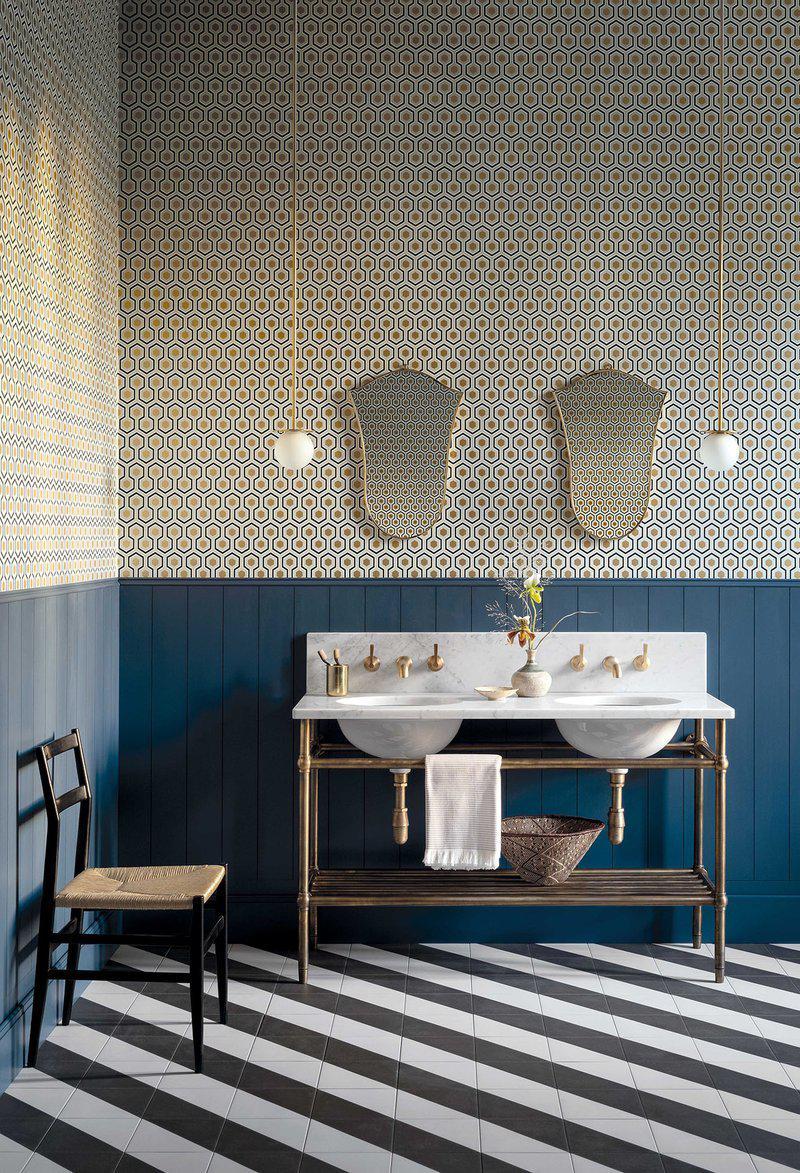 Cole and Son - Tapete Hicks Hexagon Wallpaper-Tapeten-Cole & Son-TOJU Interior