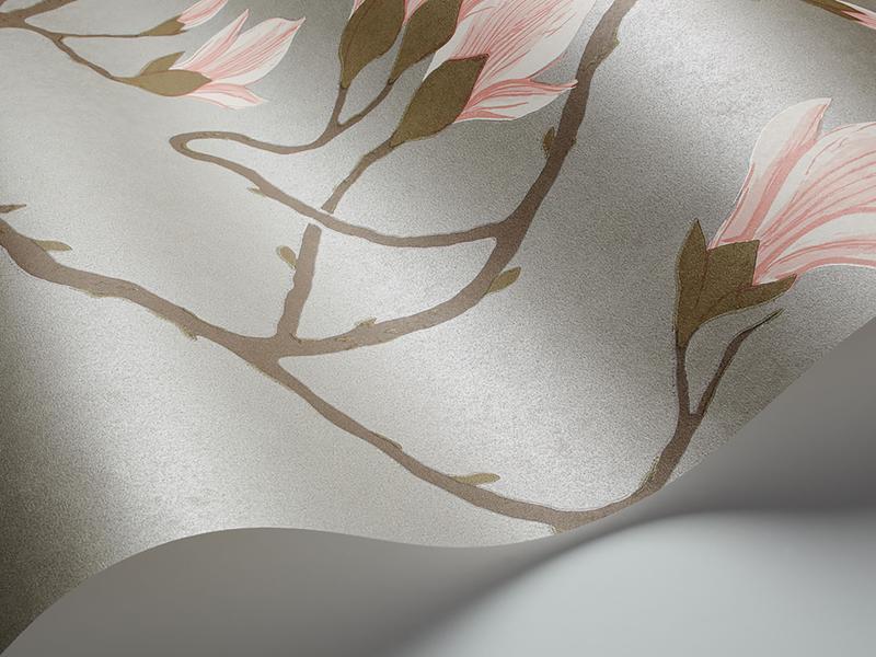Cole and Son - Tapete Magnolia Wallpaper-Tapeten-Cole & Son-Grau/Rosa-TOJU Interior
