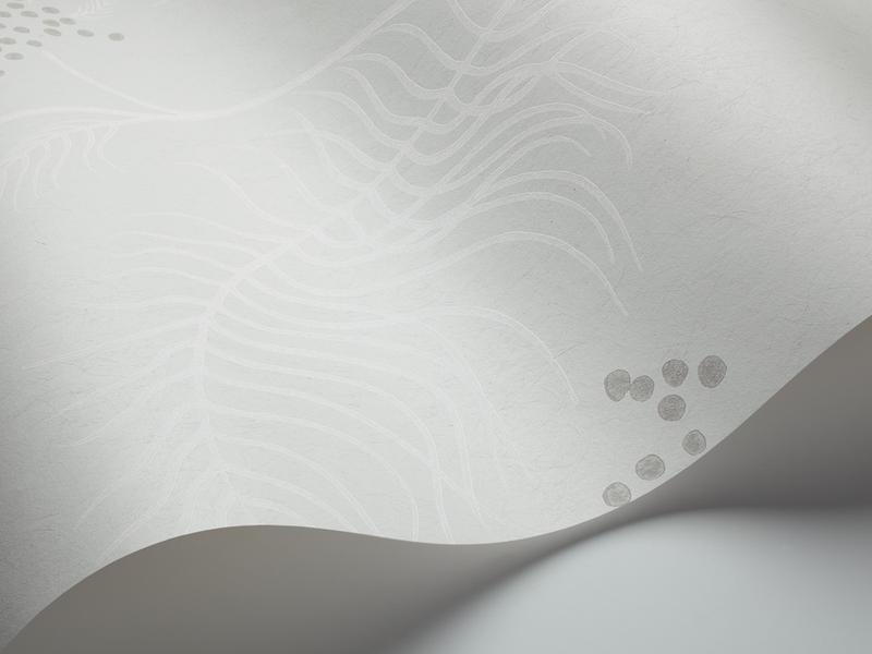 Cole and Son - Tapete Mimosa Wallpaper-Tapeten-Cole & Son-Grey & White on Silver Birch 69/8133-TOJU Interior