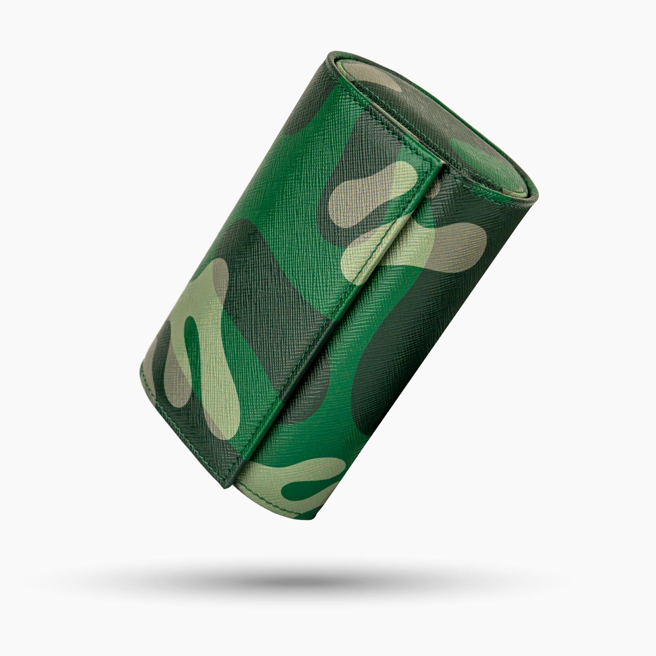 IFL Watches - Watch Roll - Green Camo Watch Roll für 2 Uhren-Uhrenrolle-TOJU Interior