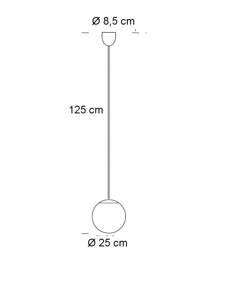 Tecnolumen - Pendelleuchte mit Opalkugel HL 99-Pendelleuchte-Tecnolumen-Chrom-20 cm-TOJU Interior -