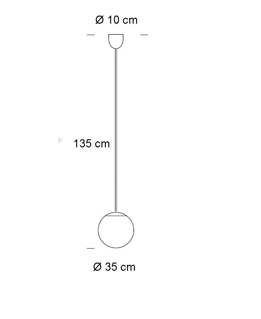 Tecnolumen - Pendelleuchte mit Opalkugel HL 99-Pendelleuchte-Tecnolumen-Chrom-35 cm-TOJU Interior -