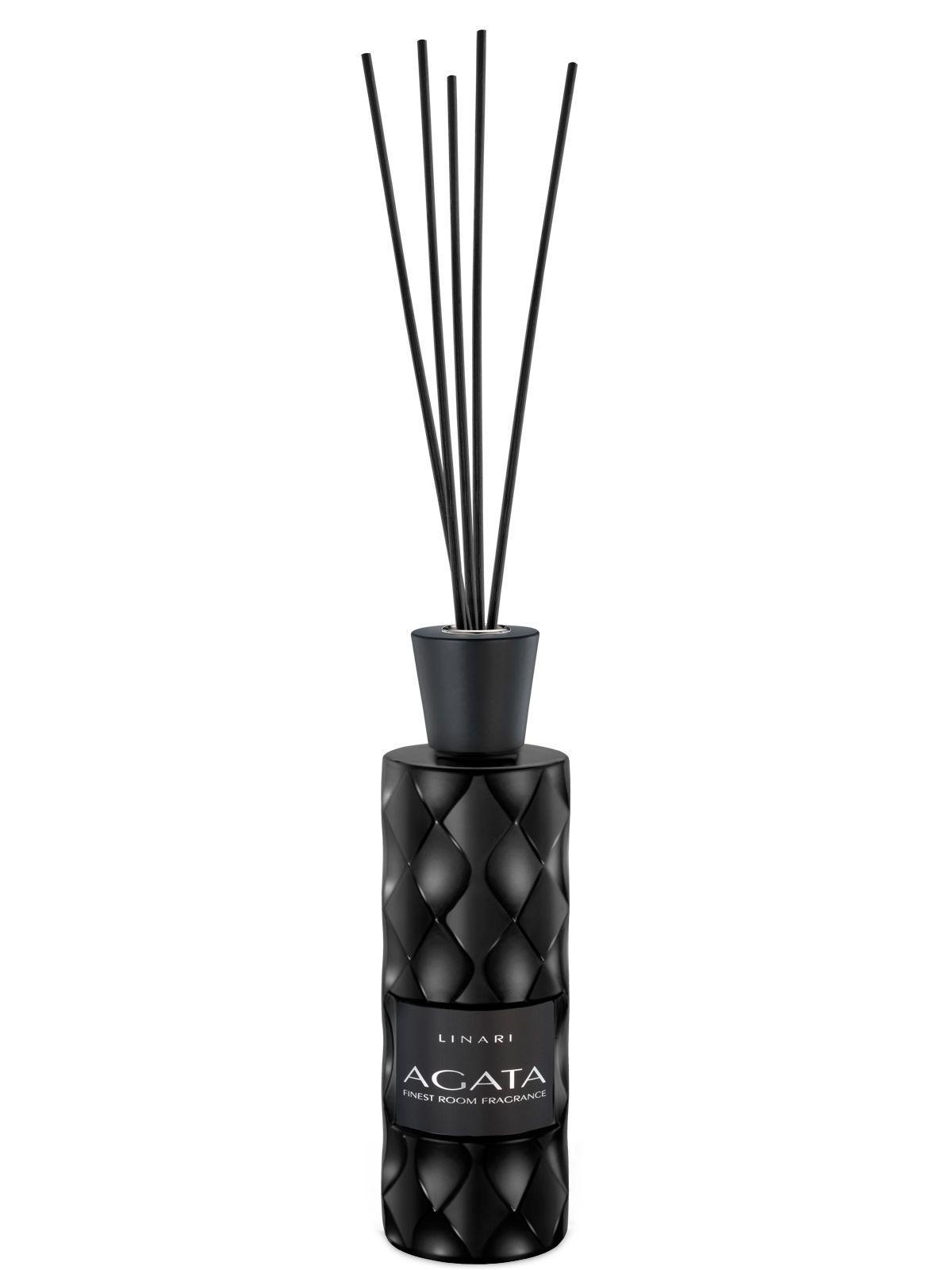LINARI AVORIO Duftdiffusor – 500 Ml, Floral-frischer Duft Mit Jasmin, Rose & Bergamotte, In Edlem Klarglas Mit Ahornholz-Deckel