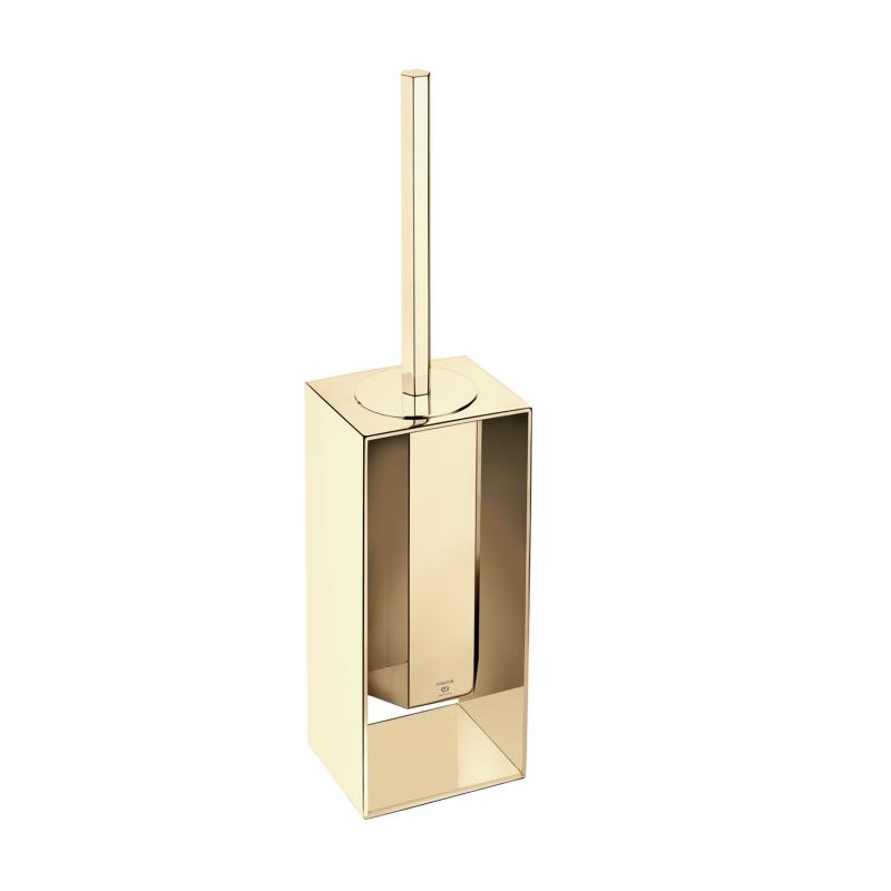 Pomd'or - Toilettenbürstengarnitur Mirage mit Standrahmen-Toilettenbürstenhalter-Pomd'or-Gold-TOJU Interior