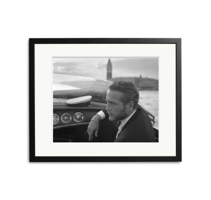 Sonic Editions - Wandbild - Paul Newman, Venice 1963-Wandbild-Sonic Editions-M - 50x40cm-Schwarz-TOJU Interior